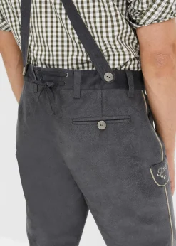 Herren bonprix Große Größen|Trachtenmode|Regular Fit Trachtenhose aus Lederimitat
