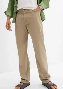 Herren bonprix Hosen|Basics|Regular Fit Twillhose aus reiner Baumwolle, Straight