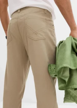 Herren bonprix Hosen|Basics|Regular Fit Twillhose aus reiner Baumwolle, Straight
