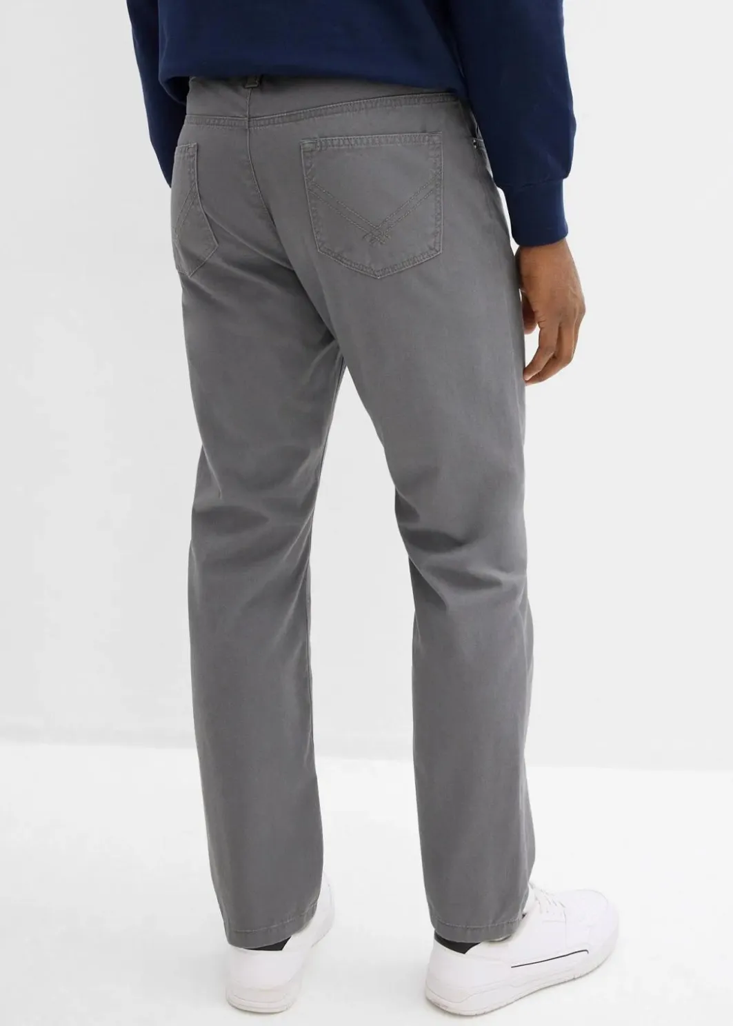 Herren bonprix Hosen|Basics|Regular Fit Twillhose aus reiner Baumwolle, Straight