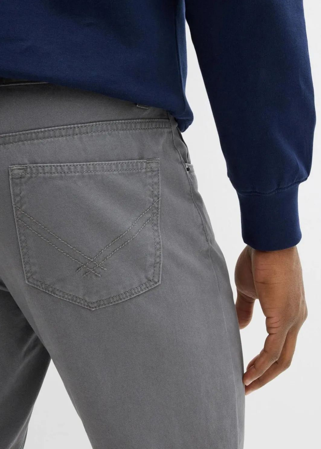 Herren bonprix Hosen|Basics|Regular Fit Twillhose aus reiner Baumwolle, Straight
