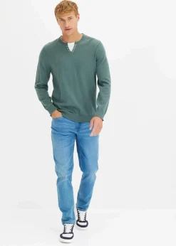 Herren bonprix Jeans|Große Größen|Regular-Fit-Jeans, Tapered