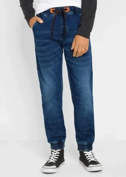 Sale Regular-Fit-Schlupf-Jeans aus Sweatdenim, Tapered Kinder Jungen 9-16 Jahre·Bademode|Jungen 9-16 Jahre·Jeans