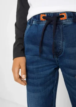 Sale Regular-Fit-Schlupf-Jeans aus Sweatdenim, Tapered Kinder Jungen 9-16 Jahre·Bademode|Jungen 9-16 Jahre·Jeans