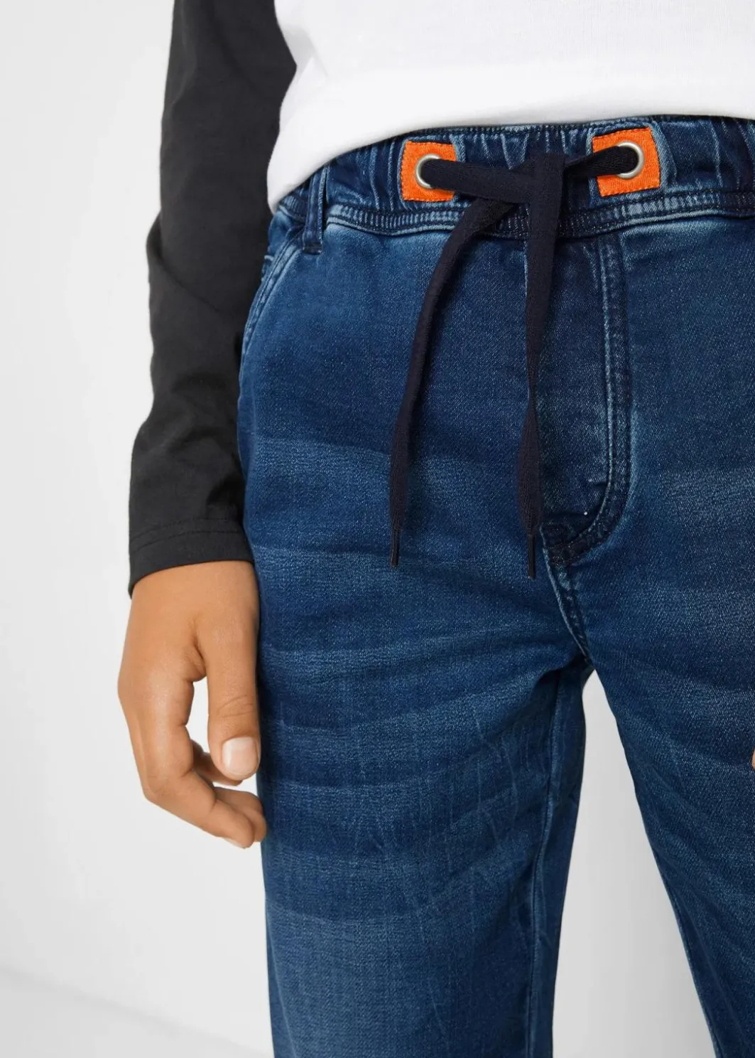 Sale Regular-Fit-Schlupf-Jeans aus Sweatdenim, Tapered Kinder Jungen 9-16 Jahre·Bademode|Jungen 9-16 Jahre·Jeans