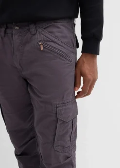 Herren bonprix Große Größen|Hosen|Relaxed Fit Cargohose aus robuster reiner Baumwolle, Straight