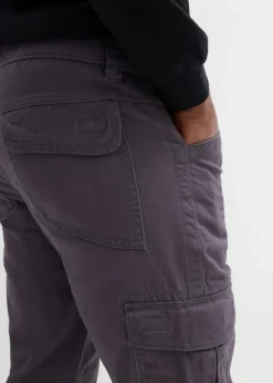 Herren bonprix Große Größen|Hosen|Relaxed Fit Cargohose aus robuster reiner Baumwolle, Straight