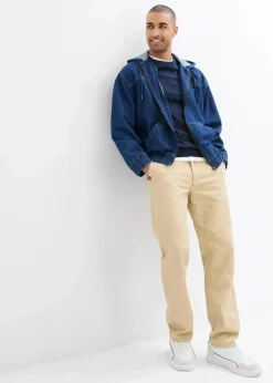 Online Relaxed Fit Chinohose mit Komfortbund, Straight Herren Große Größen|Hosen