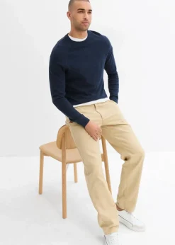 Online Relaxed Fit Chinohose mit Komfortbund, Straight Herren Große Größen|Hosen