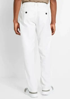 Best Relaxed Fit Schlupf-Hose aus luftigem Leinen-Mix, Straight Herren Hosen|Große Größen