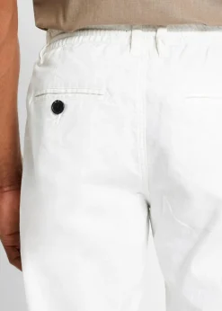 Best Relaxed Fit Schlupf-Hose aus luftigem Leinen-Mix, Straight Herren Hosen|Große Größen