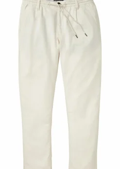 Herren bonprix Hosen|Große Größen|Relaxed Fit Schlupf-Hose aus luftigem Leinen-Mix, Straight