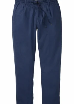 Herren bonprix Große Größen|Hosen|Relaxed Fit Schlupf-Hose aus luftigem Leinen-Mix, Straight