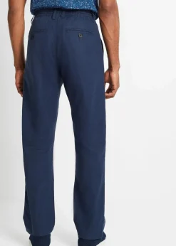 Herren bonprix Große Größen|Hosen|Relaxed Fit Schlupf-Hose aus luftigem Leinen-Mix, Straight