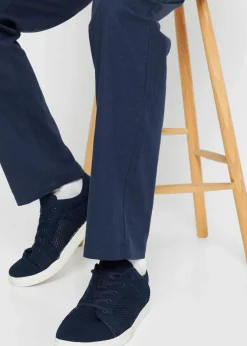 Herren bonprix Große Größen|Hosen|Relaxed Fit Schlupf-Hose aus luftigem Leinen-Mix, Straight