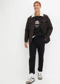 Herren bonprix Hosen|Große Größen|Relaxed Fit Stretch-Chinohose mit Bio Baumwolle, Straight