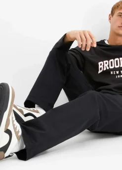 Herren bonprix Hosen|Große Größen|Relaxed Fit Stretch-Chinohose mit Bio Baumwolle, Straight