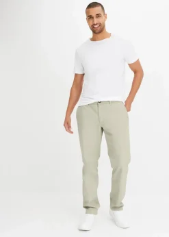 New Relaxed Fit Stretch-Chinohose mit Bio Baumwolle, Straight Herren Hosen|Große Größen