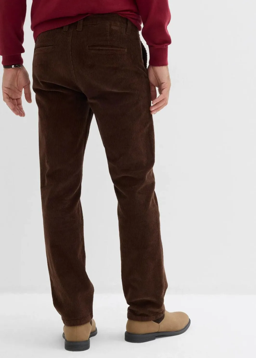 Best Relaxed Fit Stretch-Cordhose, Straight Herren Große Größen|Hosen