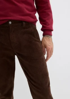 Best Relaxed Fit Stretch-Cordhose, Straight Herren Große Größen|Hosen