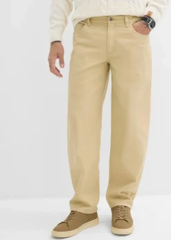 Online Relaxed Fit Twillhose mit Komfortbund, Straight Herren Große Größen|Basics