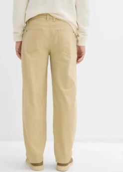 Online Relaxed Fit Twillhose mit Komfortbund, Straight Herren Große Größen|Basics
