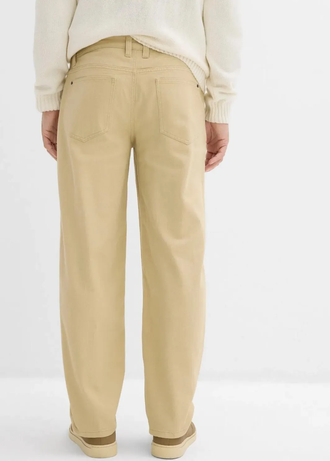 Online Relaxed Fit Twillhose mit Komfortbund, Straight Herren Große Größen|Basics