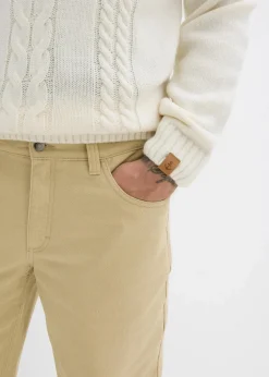 Online Relaxed Fit Twillhose mit Komfortbund, Straight Herren Große Größen|Basics