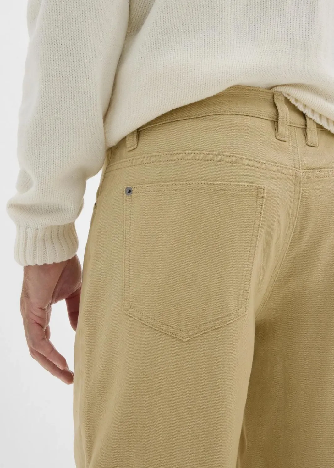 Online Relaxed Fit Twillhose mit Komfortbund, Straight Herren Große Größen|Basics