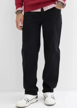 Herren bonprix Hosen|Basics|Relaxed Fit Twillhose mit Komfortbund, Straight