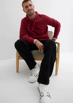 Herren bonprix Hosen|Basics|Relaxed Fit Twillhose mit Komfortbund, Straight