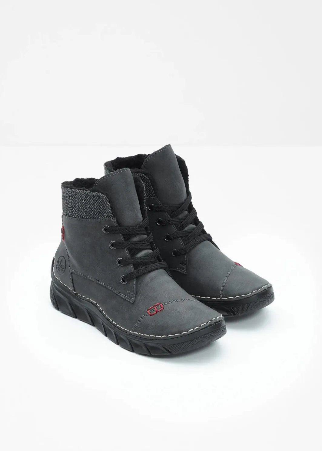 Damen Rieker Komfortschuhe|Gefütterte Winterschuhe|Schnür Boot