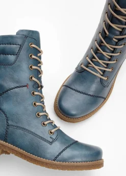 Damen Rieker High Heels|Komfortschuhe|Schnür Boot