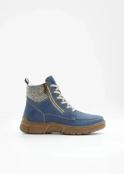 Schnür Boot Damen High Heels|Komfortschuhe