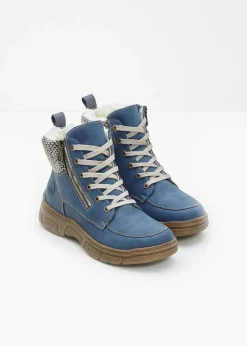 Schnür Boot Damen High Heels|Komfortschuhe