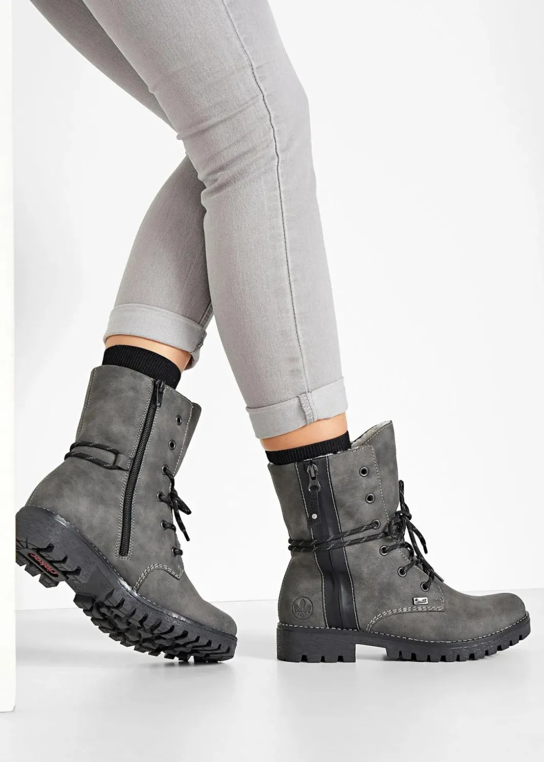 Damen Rieker High Heels|Stiefel|Schnürstiefel