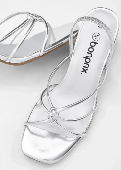 Damen bonprix Festliche Mode|Sommerschuhe|Riemchensandaletten mit Blockabsatz