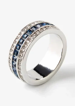 Clearance Ring veredelt mit Glaskristallsteinen Damen Schmuck|Schuhe & Accessoires In Spezialgrößen·Schmuck