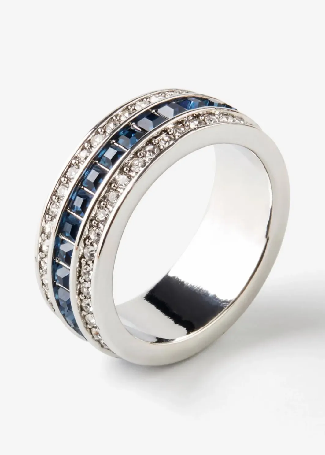 Clearance Ring veredelt mit Glaskristallsteinen Damen Schmuck|Schuhe & Accessoires In Spezialgrößen·Schmuck