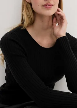Damen bonprix Bekleidung·Umstandsmode|Premium|Rippenpullover aus Merinowolle