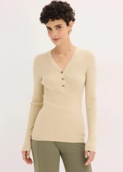 Hot Rippenpullover mit Viskose Damen Pullover & Strickjacken|Strickmode