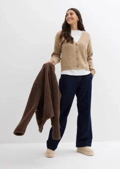 Best Rippenstrick Cardigan Damen Bekleidung·Umstandsmode|Strickmode
