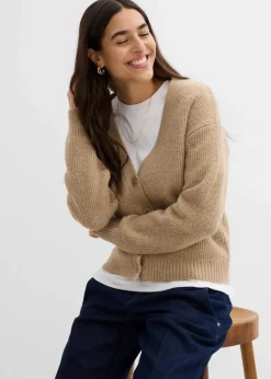 Best Rippenstrick Cardigan Damen Bekleidung·Umstandsmode|Strickmode