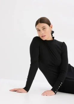 Damen bonprix Bekleidung·Pullover & Strickjacken|Kleider|Ripp-Jerseykleid aus Viskose-mix