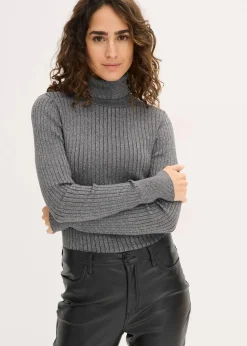 Damen bonprix Pullover & Strickjacken|Strickmode|Ripp-Pullover