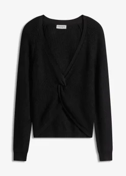 Clearance Ripp-Pullover aus fließendem Viskose-Mix Damen Pullover & Strickjacken|Strickmode