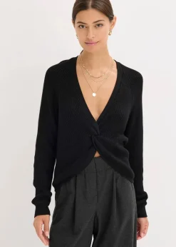 Clearance Ripp-Pullover aus fließendem Viskose-Mix Damen Pullover & Strickjacken|Strickmode