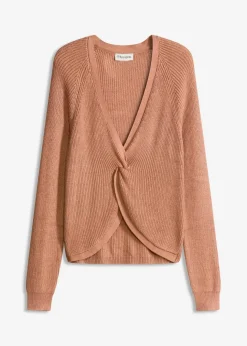 Damen bonprix Bekleidung·Umstandsmode|Bekleidung·Jeans|Ripp-Pullover aus fließendem Viskose-Mix