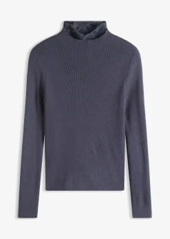 Ripp-Pullover aus fließendem Viskose-Mix Damen Bekleidung·Umstandsmode|Strickmode