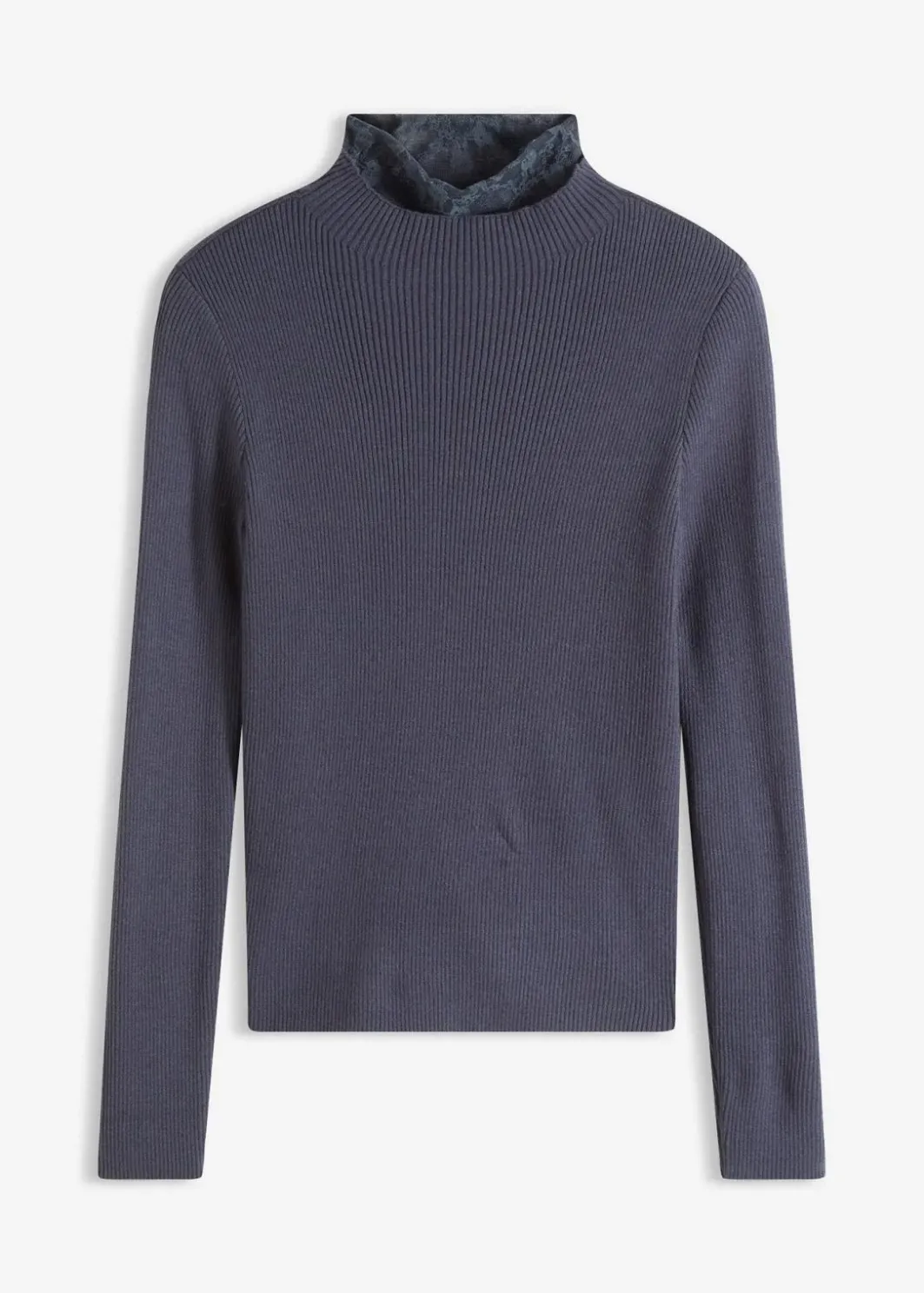 Ripp-Pullover aus fließendem Viskose-Mix Damen Bekleidung·Umstandsmode|Strickmode